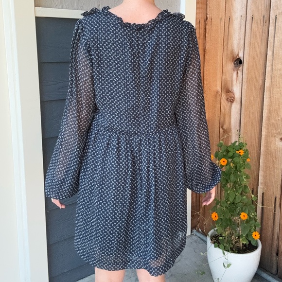 Free People Navy Chiffon Nouveau Butterfly Dress - Picture 3 of 10